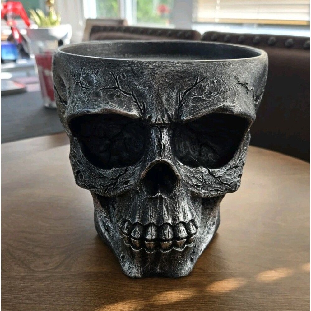 HomeWorx by Slatkin & Co. Halloween Skull Candle Pedestal
